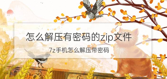 怎么解压有密码的zip文件 7z手机怎么解压带密码？